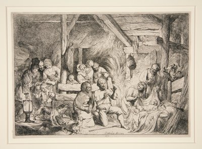 Adoración de los pastores de Christian Wilhelm Ernst Dietrich