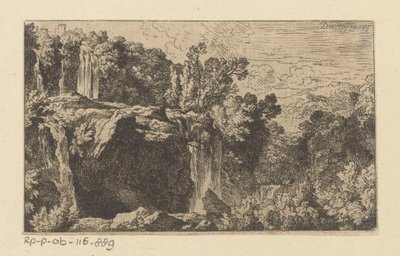 Paisaje arcádico con cascada de Christian Wilhelm Ernst Dietrich
