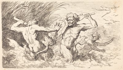 Tritones Luchando de Christian Wilhelm Ernst Dietrich