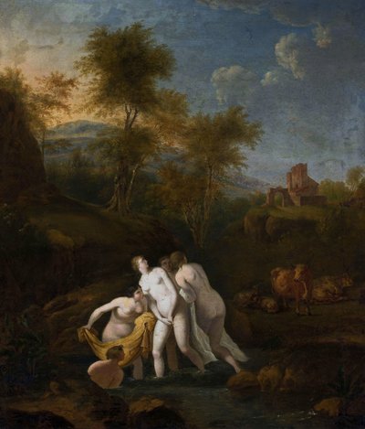 Polaco:  Kąpiel nimf Baño de ninfas de Christian Wilhelm Ernst Dietrich