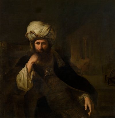 Retrato de un hombre con atuendo oriental de Christian Wilhelm Ernst Dietrich
