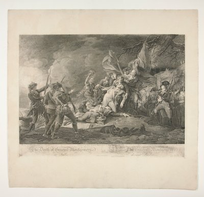 La muerte del general Montgomery en Quebec (La Mort du General Montgomery devant Quebec) de Christian Wilhelm Ketterlinus