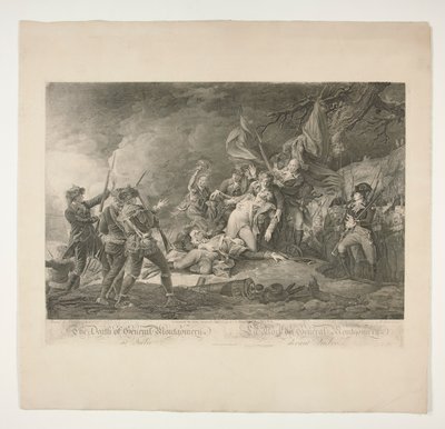 La muerte del general Montgomery en Quebec (La Mort du General Montgomery devant Quebec) de Christian Wilhelm Ketterlinus