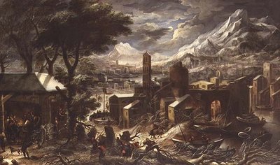 Un paisaje alpino invernal de Christian de (circle of) Koninck