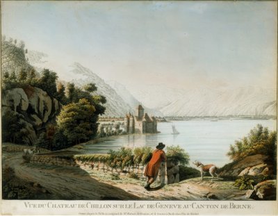Vista del castillo de Chillon de Christian von Mechel