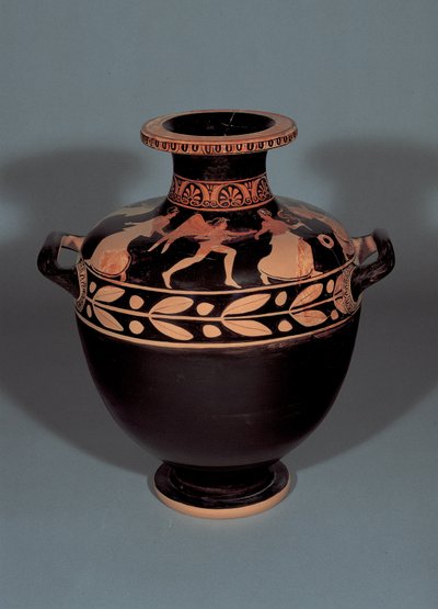 Hidria de figuras rojas ática que representa a Bóreas persiguiendo a Oritía, 440-430 a.C. de Christie Painter attr. to Christie Painter attr. to