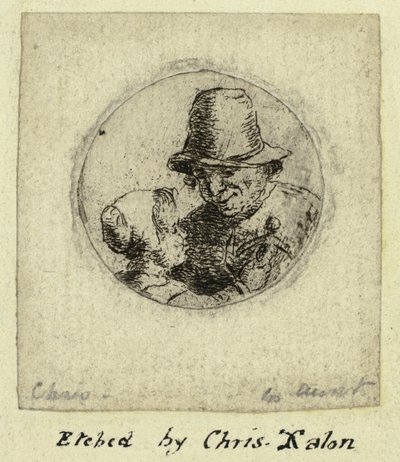 Medallón de hombre y joven con muñeca de Christina Chalon