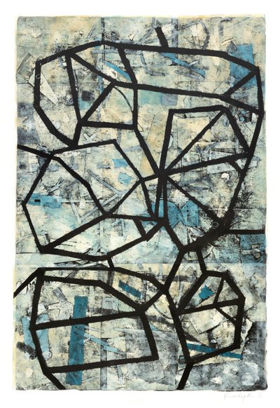 Campo de fuerza, 2016 (monotipo sobre papel) de Christina Fedyk