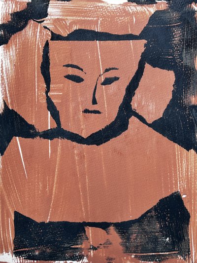 Rostro abstracto y sereno de Christina Misuro