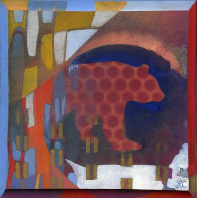 Oso, c. 2008 (acrílico sobre panel de madera) de Christina Saj