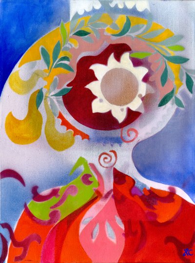 Coronación, c. 2010 (acrílico sobre lienzo) de Christina Saj
