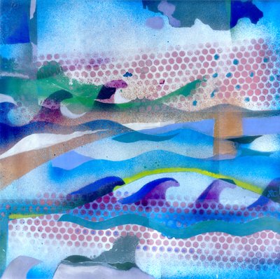 Flood, c. 2003 (óleo sobre papel de plata) de Christina Saj