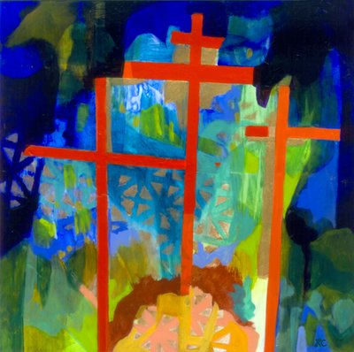 Gólgota, c. 2009 (acrílico sobre panel) de Christina Saj