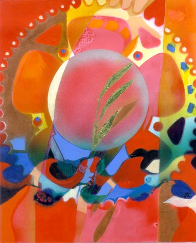 Hope, c. 2009 (acrílico sobre panel con pan de oro) de Christina Saj