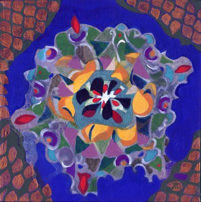 Meditación 10, c. 2017 (acrílico sobre lienzo) de Christina Saj