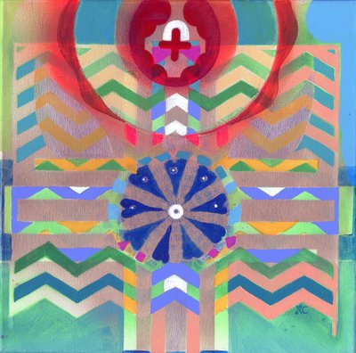 Meditación 30, c. 2017 (acrílico sobre lienzo) de Christina Saj