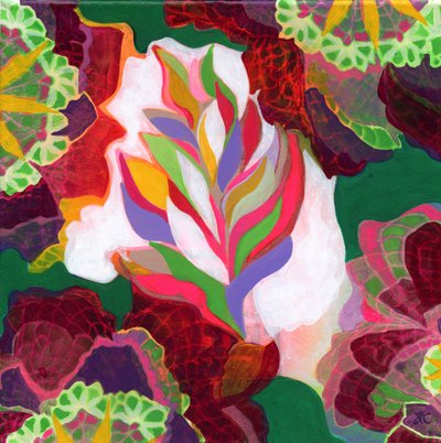 Meditación 37, c 2017 (acrílico sobre lienzo) de Christina Saj