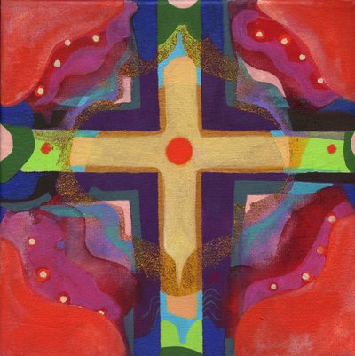 Meditación 40 En el horizonte, c. 2017 (acrílico sobre lienzo) de Christina Saj