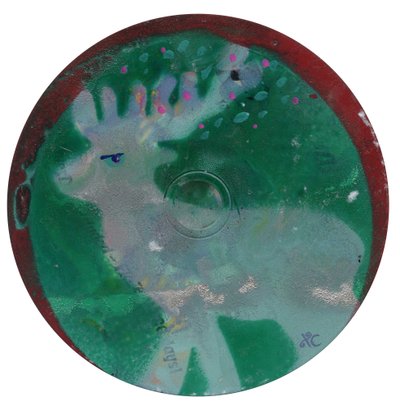 Reno, c. 2023 (acrílico sobre cd) de Christina Saj