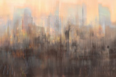 Paisaje urbano abstracto al atardecer de Christina Sillen
