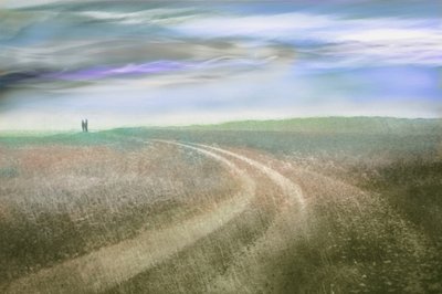 Figuras lejanas, cielo púrpura de Christina Sillen
