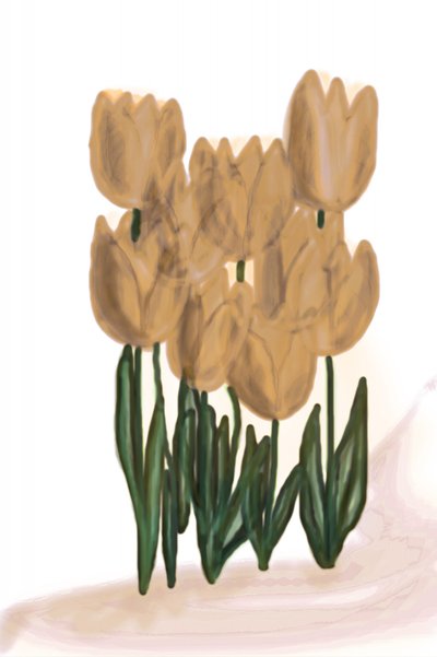 Tulipanes de color beige claro de Christina Sillen