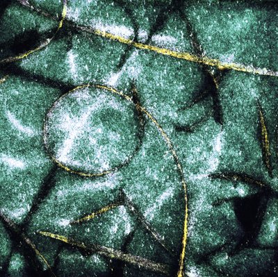 Círculos verdes con textura de Christina Sillen