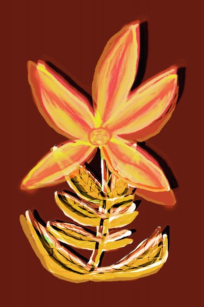 Flor abstracta llena de colorido de Christina Sillen