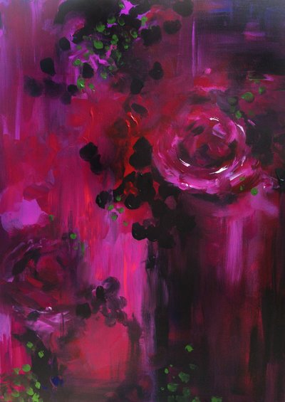 Flores de color rosa melancólico de Christine Lindstrom