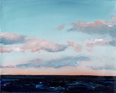 Horizonte oceánico en tonos pastel de Christine Lindstrom