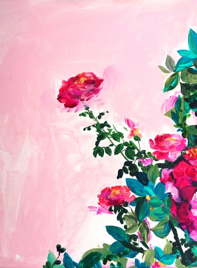 Un jardín de rosas lleno de colorido de Christine Lindstrom