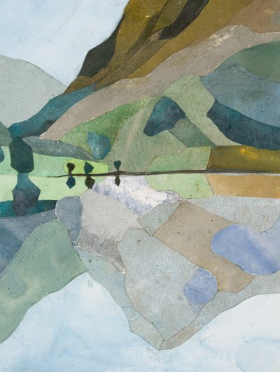 Buttermere Reflection, 2015 (collage de papel pintado con acuarela) de Christine McKechnie
