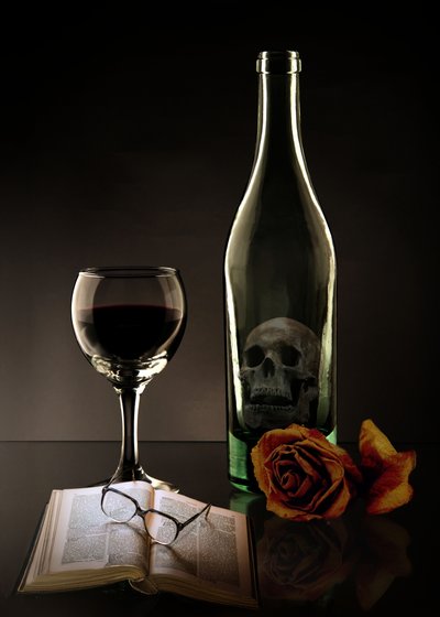 Calavera y rosa de Christine SUISSIA