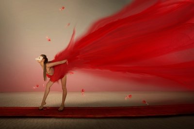 Bailarín enmascarado rojo de Christine von Diepenbroek