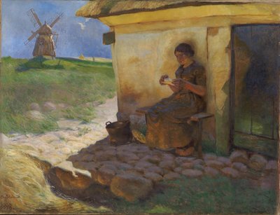 Chica leyendo una carta de Christjern Schobius