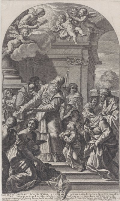 La presentación de la Virgen en el Templo, 1670-80 de Christof Lederwasch