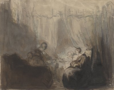 Una cama de enfermo de Christoffel Bisschop