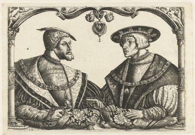 Carlos V y Fernando I de Christoffel Bockstorffer