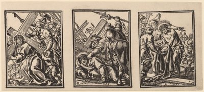 Tres escenas en el camino al Calvario de Christoffel Jegher after Anthonis Sallaert