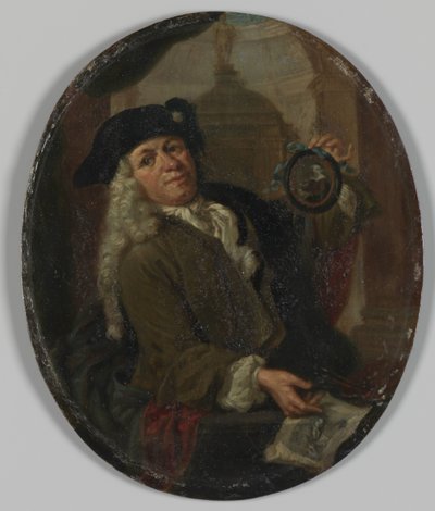 Retrato de Arnoud van Halen (1673-1732). Pintor, grabador, poeta y coleccionista en Ámsterdam de Christoffel Lubienitzki (copy after)