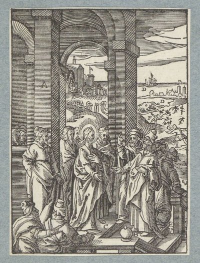 Fariseos y escribas piden la señal de Cristo de Christoffel van Sichem (II)