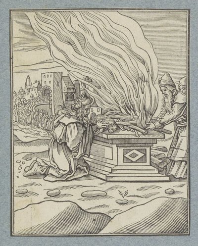 Sacrificio pagano del rey Achaz de Christoffel van Sichem (II)