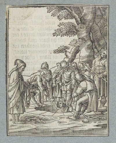 José es sacado de la fosa por sus hermanos de Christoffel van Sichem (II)