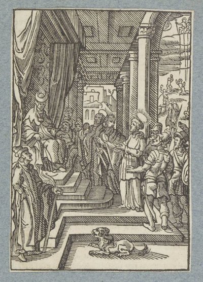Esteban ante el sumo sacerdote de Christoffel van Sichem (II)