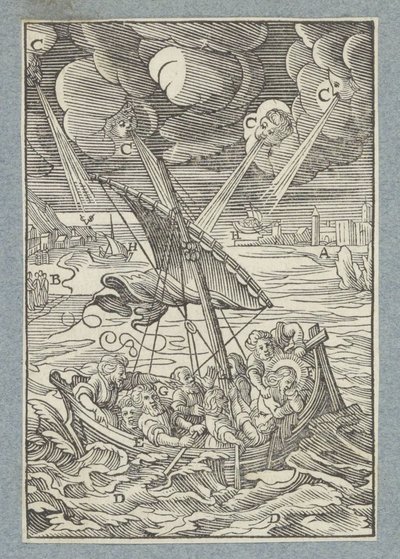 Tormenta en el Mar de Galilea de Christoffel van Sichem (II)