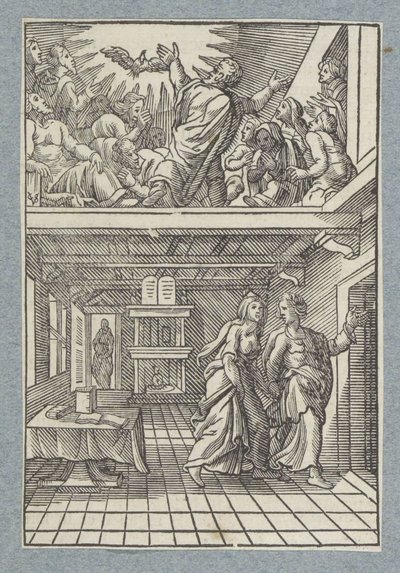 Derramamiento del Espíritu Santo de Christoffel van Sichem (II)