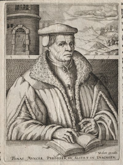Retrato de Thomas Munzer de Christoffel van Sichem