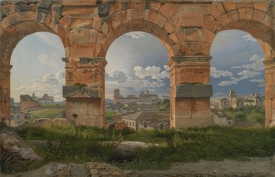 Vista a través de tres arcos del Coliseo de Christoffer Wilhelm Eckersberg
