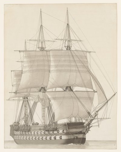 Buque de la línea rusa de Christoffer Wilhelm Eckersberg