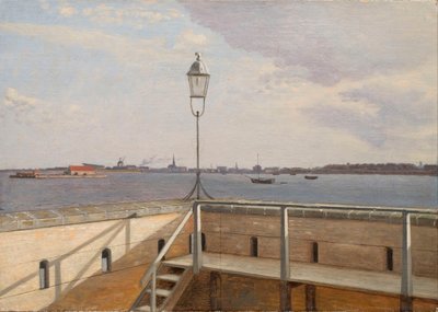 Vista desde la batería Trekroner con Copenhague a lo lejos de Christoffer Wilhelm Eckersberg